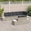 vidaXL Gartensofa-set mit Speicher 8 pcs Hellgrau Poly Rattan