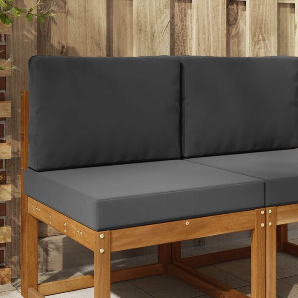 vidaXL Sofakissen f&uuml;r drau&szlig;en 2 pcs Anthrazit Polyester