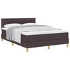 vidaXL Boxspringbett mit Matratze Dunkelbraun 160 x 200 cm Stoff