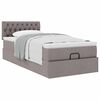 vidaXL Ottoman-Bett mit Matratze Taupe 100x200 cm Stoff