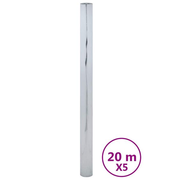 vidaXL Sonnenschutzfolien 5 Stk. Statisch Reflektierend Silbern PVC