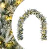 vidaXL Weihnachtsgirlande Gr&uuml;n und Wei&szlig; 270 cm PVC und PE 50 LEDs