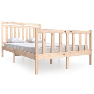 vidaXL Massivholzbett 135x190 cm