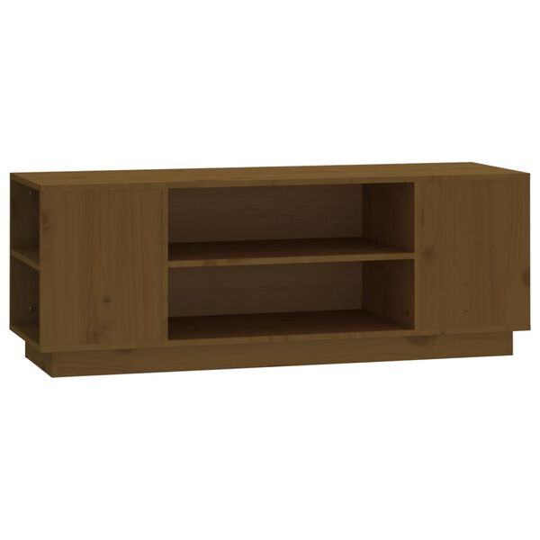 vidaXL TV-Schrank Honigbraun 110x35x40,5 cm Massivholz Kiefer