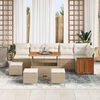 vidaXL Gartensofa-set mit Kissen 12 pcs Beige und Creme Poly-Rattan