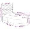 vidaXL LED Boxspringbett mit Matratze Rosa 100 x 200 cm Stoff