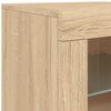 vidaXL Sideboard mit LED-Leuchten Sonoma-Eiche 164x37x67 cm