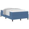 vidaXL Boxspringbett Blau und Wei&szlig; 120 x 200 cm Cordstoff
