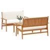 vidaXL Gartensofa-set 3 pcs Braun 120 x 65,5 x 79 cm Massivholz Akazie