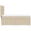 vidaXL Boxspringbett mit Matratze Creme 80x200 cm Stoff
