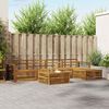 vidaXL Outdoor-Sofagarnitur 6 pcs Natur