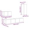 vidaXL Wand-TV-Schrank Wandmontiert 4 pcs Artisan-Eiche Holzwerkstoff