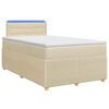 vidaXL Boxspringbett mit Matratze Creme 120 x 190 cm Stoff