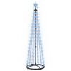 vidaXL LED-Kegelbaum 180 cm 250 LEDs Blau Stahl Wei&szlig;