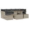vidaXL Garten-Sofa-Set 7 stk. Hellgrau und Dunkelgrau