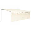vidaXL Markise Manuell Einziehbar mit Rollo 4x3 m Creme