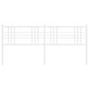 vidaXL Kopfteil Metall Weiß 180 cm