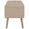 vidaXL Bank mit Stauraum 80 cm Beige Samt