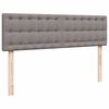 vidaXL Ottoman-Bett mit Matratzen Taupe 160x200 cm Stoff