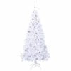 vidaXL K&uuml;nstlicher Weihnachtsbaum Wei&szlig; 180 cm PVC und Stahl