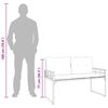 vidaXL Holz-Lagenbank mit Kissen Uni Blassgrau 114 x 55 x 77 cm