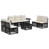 vidaXL Gartensofa-set 8 pcs Schwarz Poly-Rattan