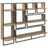 vidaXL Wandregal-Set Wandhalterung 6 pcs Artisan-Eiche Holzwerkstoff