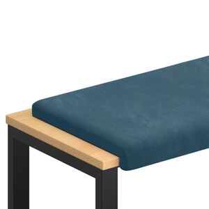 vidaXL Bankkissen Samt Blau Tiefe 35 cm