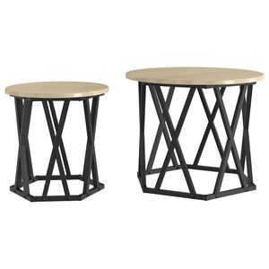 vidaXL Beistelltisch 2 stk. Sonoma-Eiche 50 x 50 x 40 cm
