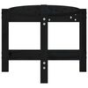 vidaXL Couchtisch Schwarz 87x48x35 cm Massivholz Kiefer