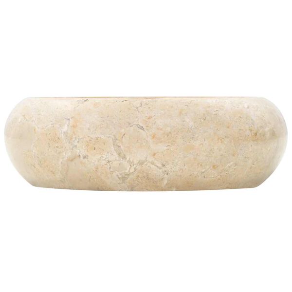 vidaXL Waschbecken 40x12 cm Marmor Creme