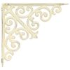 vidaXL Wandregalhalterungen 12 stk. Antik Wei&szlig; 24 x 24 x 3,5 cm Stahl