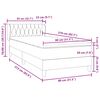 vidaXL Boxspringbett mit Matratze Dunkelgrau 80x210 cm Samt