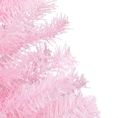 vidaXL Künstlicher Weihnachtsbaum mit Beleuchtung & Ständer Rosa 180cm