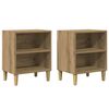 vidaXL Nachttische 2 Stk. Artisan-Eiche 40x30x50 cm Holzwerkstoff