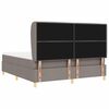 vidaXL Boxspringbett mit Matratze Dunkelgrau 90x190 cm Taupe Stoff