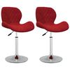 vidaXL Esszimmerst&uuml;hle 2 Stk. Drehbar Weinrot Samt