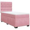 vidaXL Boxspringbett mit Matratze Rosa 90x200 cm Samt