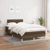 vidaXL Boxspringbett mit Matratze Dunkelbraun 120x190 cm Stoff