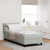 vidaXL Boxspringbett mit Matratze Hellgrau 200 x 80 cm Samt