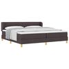 vidaXL Boxspringbett mit Matratze Dunkelbraun 200 x 200 cm Stoff