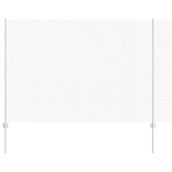 vidaXL Zaun und Pfosten Silber 1.6 x 25 m Stahl