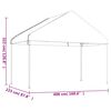 vidaXL Pavillon mit Dach Wei&szlig; 20,07x4,08x3,22 m Polyethylen