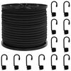 vidaXL Bungee-Schn&uuml;re mit Haken 100 mm Schwarz PP und Gummi