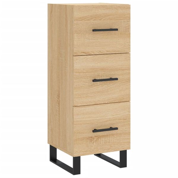 vidaXL Sideboard Sonoma-Eiche 34,5x34x90 cm Holzwerkstoff