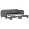 vidaXL Tagesbett Ausziehbar Dunkelgrau 80x200 cm Stoff