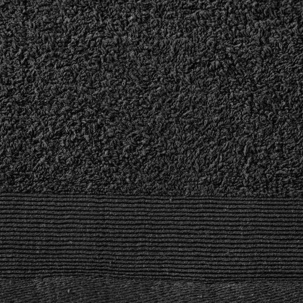 vidaXL Badetuch-Set 5-tlg. Baumwolle 450 g/m² 100x150 cm Schwarz