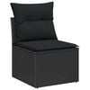 vidaXL Garten-Sofa-Set mit Kissen mit Speicher 8 pcs Schwarz