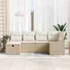 vidaXL Sofa Set mit Kissen 7 pcs Poly-Rattan
