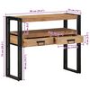 vidaXL Konsolentisch mit Regal Braun 90 x 33 x 75 cm Massivholz Akazie